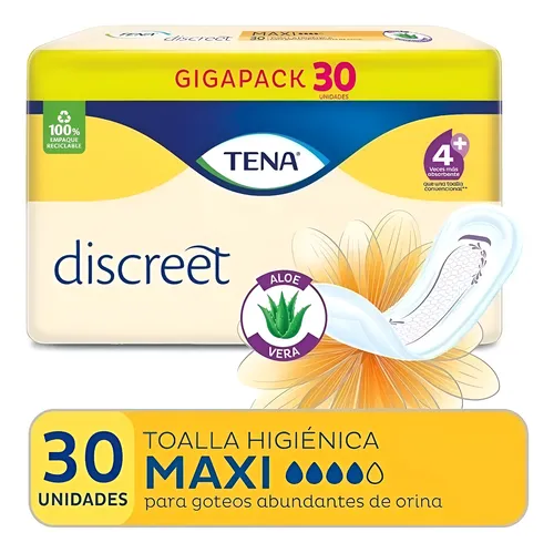 TENA DISCREET TOALLA HIGIENICA